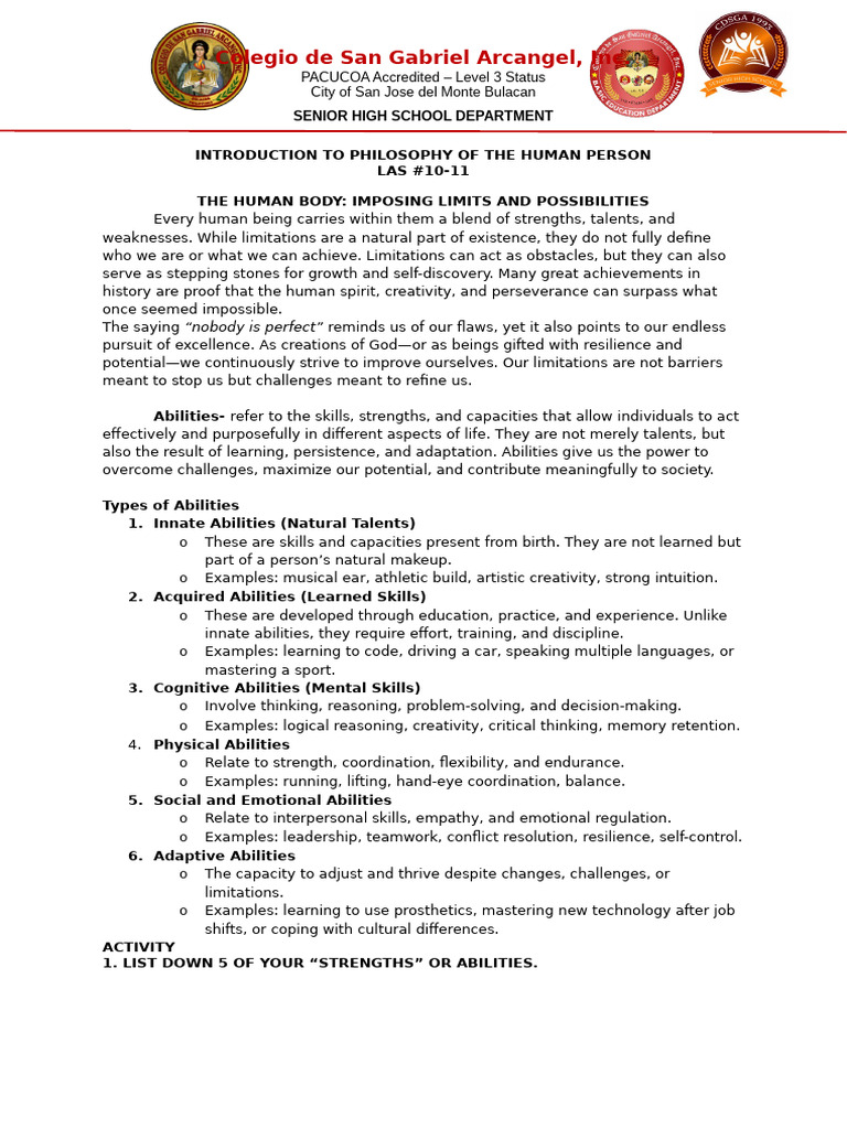 Understanding Human Abilities and Limits | PDF | Psychological ...
