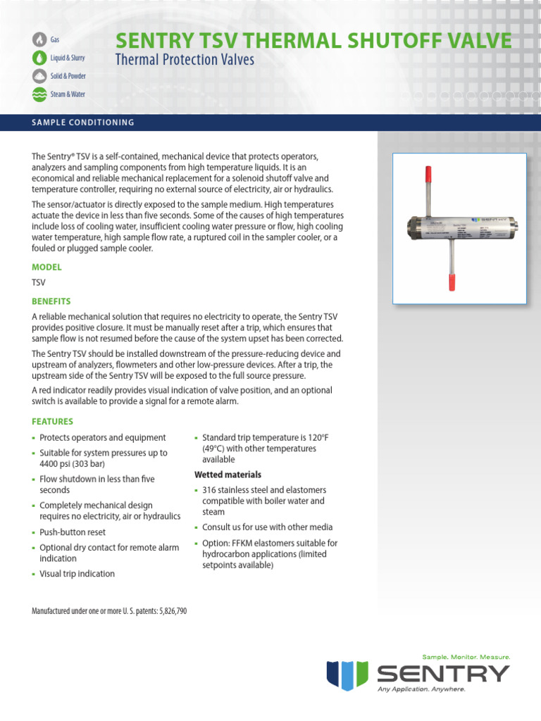 TSV Spec Sheet S SW SPS 00124 14 11 23 | PDF | Valve | Mechanical ...