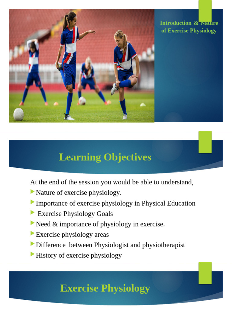 Introduction & Nature of Exercise Physiology | PDF | Physical Fitness ...