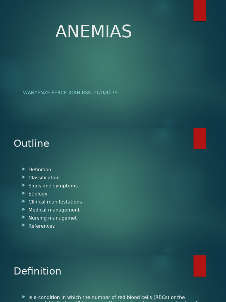 Understanding Anemias: Types & Management | PDF | Anemia | Blood