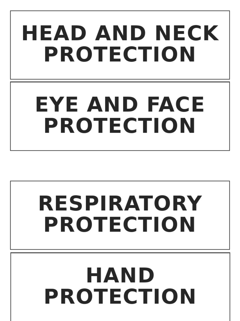 Head and Neck Protection Eye and Face Protection | PDF