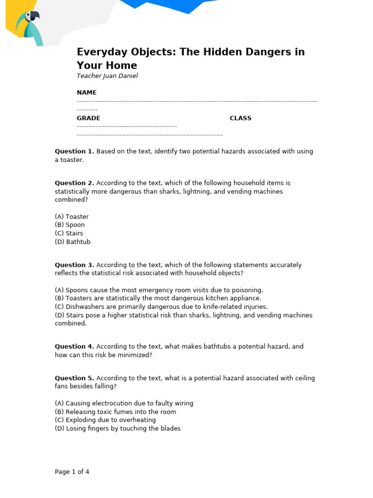Everyday Objects The Hidden Dangers in Your Home PDF
