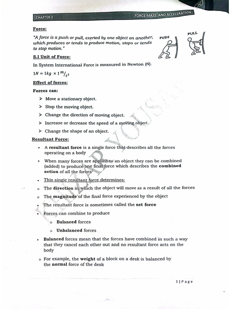 Physics Force Mass and Acceleration 2 | PDF