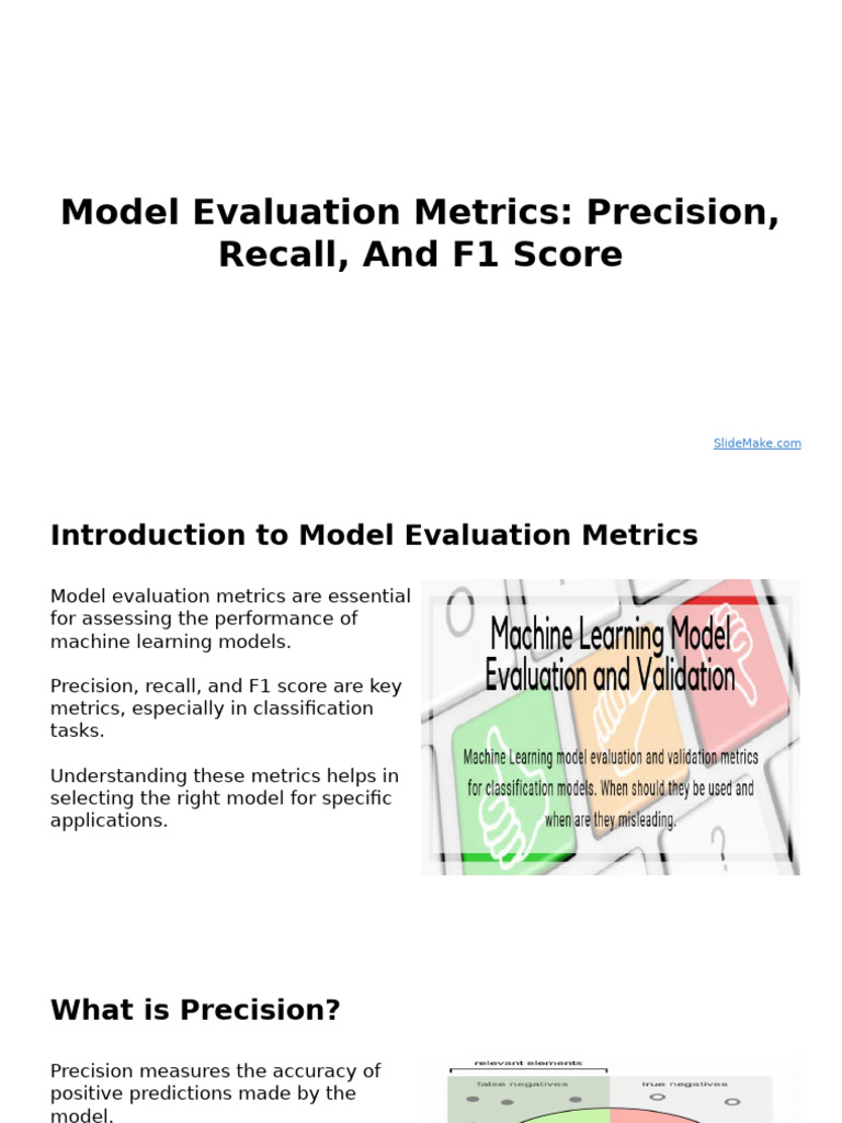 Precision, Recall, and F1 Score Explained | PDF | Cognition | Applied ...