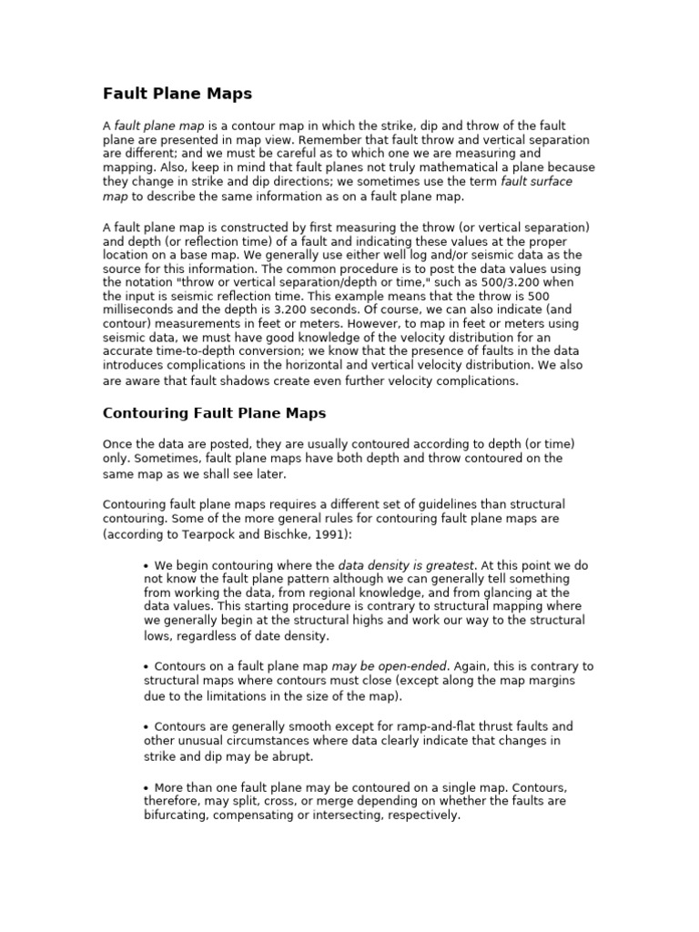 Fault Interpretation Fault Data Interpretation Pdf Fault Geology