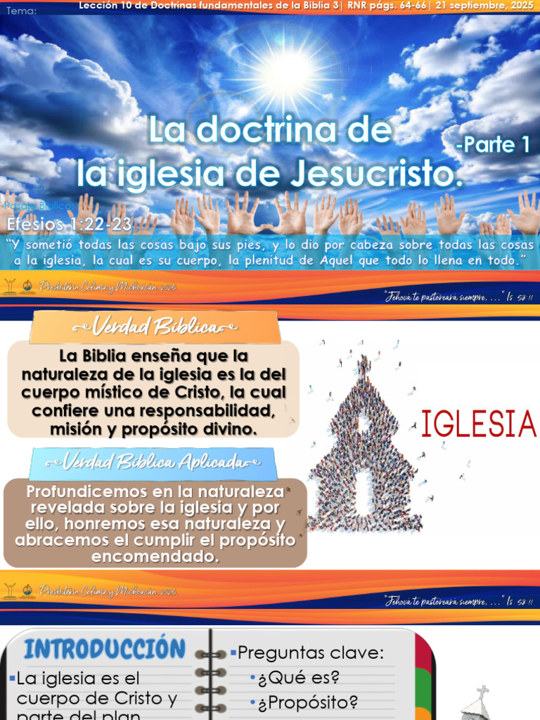 L10a. La Doctrina de La Iglesia de Jesucristo - Parte 1 | PDF | Cristo ...