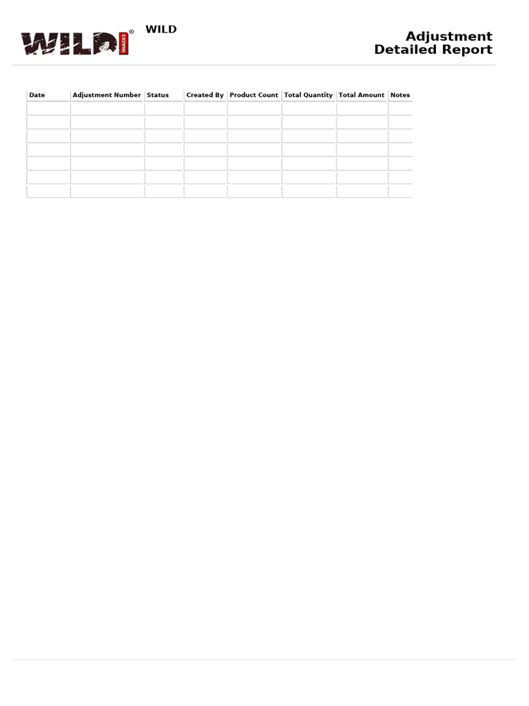 Wild Soft Adjustment Report Summary | PDF