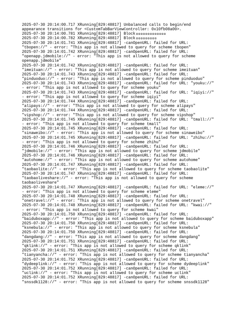 App URL Scheme Query Errors | PDF | Apple Inc. | Apple Inc. Software