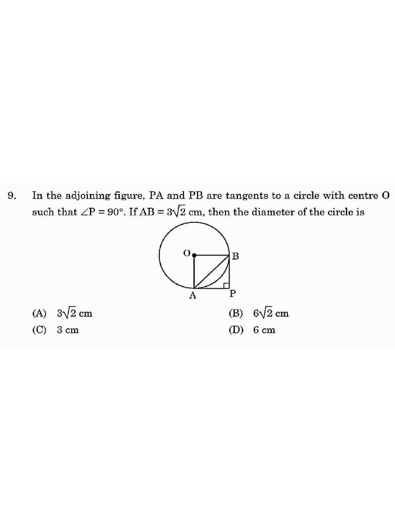 Circle and Area Related To Circle Pyqs | PDF