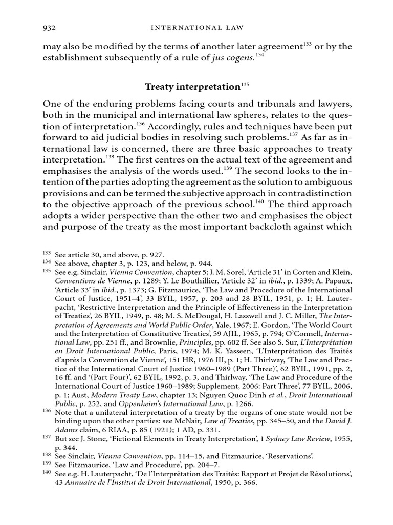 Treaty Interpretation in International Law | PDF | Treaty ...