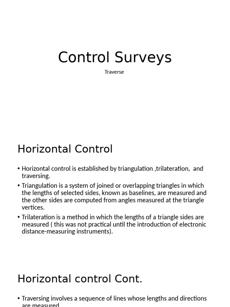 Control Surveys - Land Survey | PDF