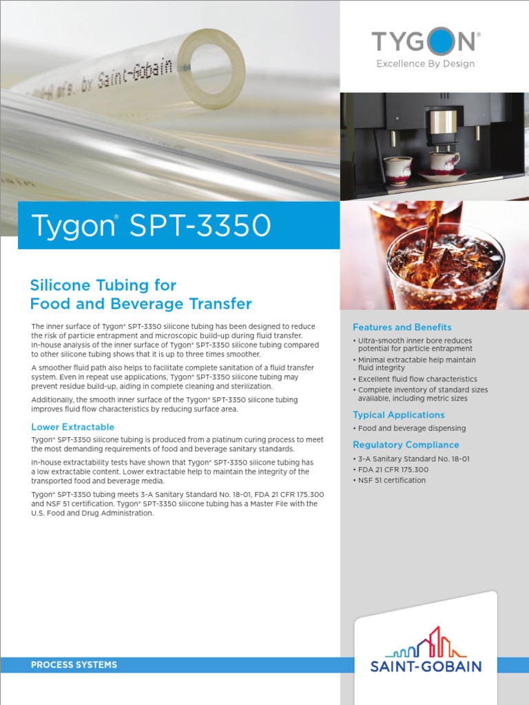 Tygon SPT-3350 Silicone Tubing Features | PDF | Silicone ...