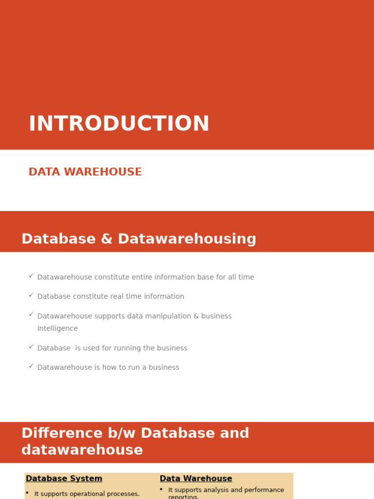 Data Warehouse vs. Database Explained | PDF | Data Warehouse | Databases