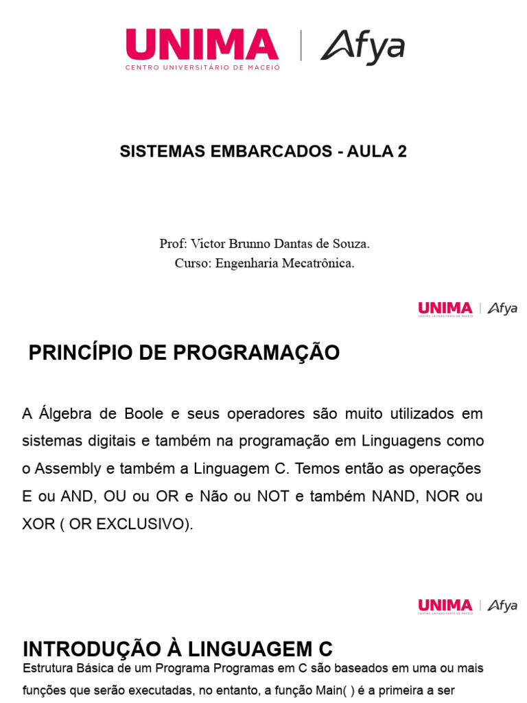 Programação em C para Sistemas Embarcados | PDF | C (linguagem de ...