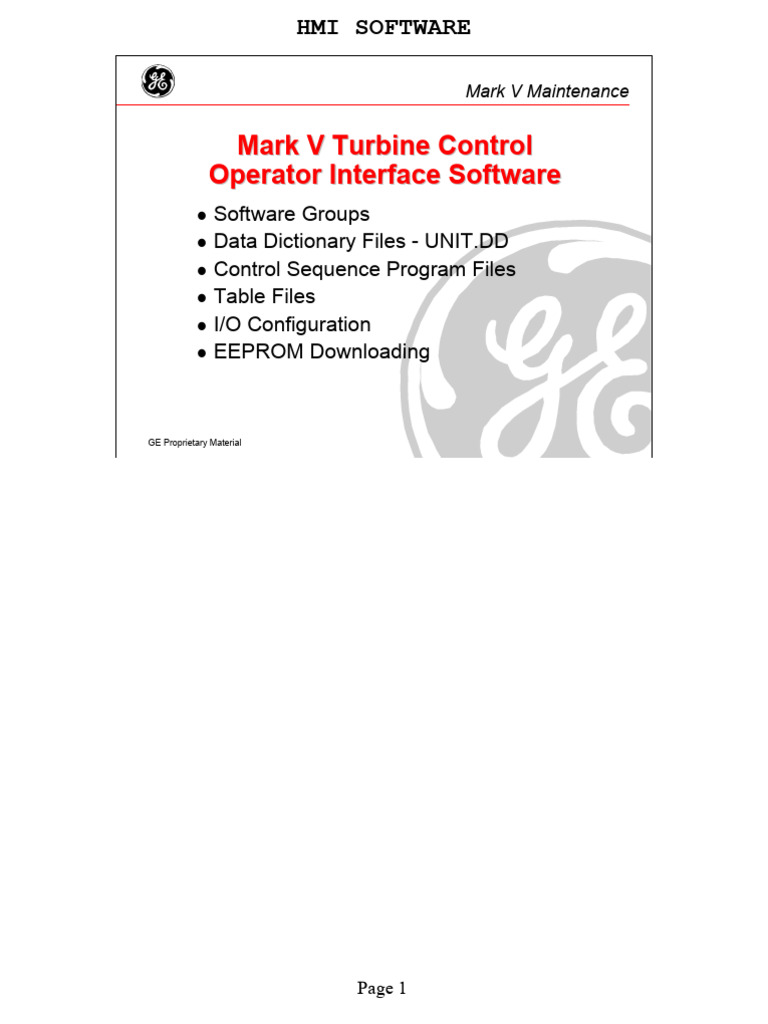 Mark V Turbine Control HMI Software Guide | PDF | Input/Output | Windows Nt