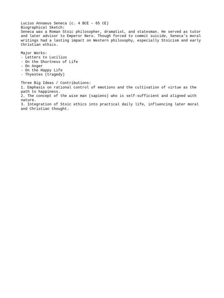 Seneca | PDF