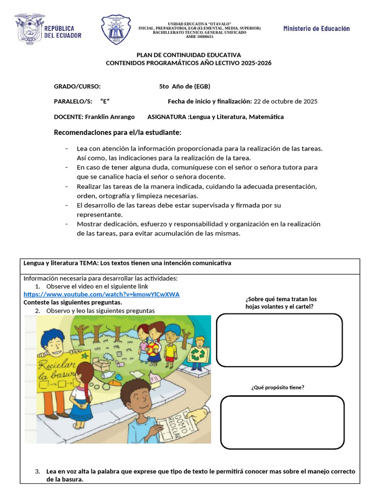 Asignatura Pce 1 | PDF | Maestros | Aprendizaje