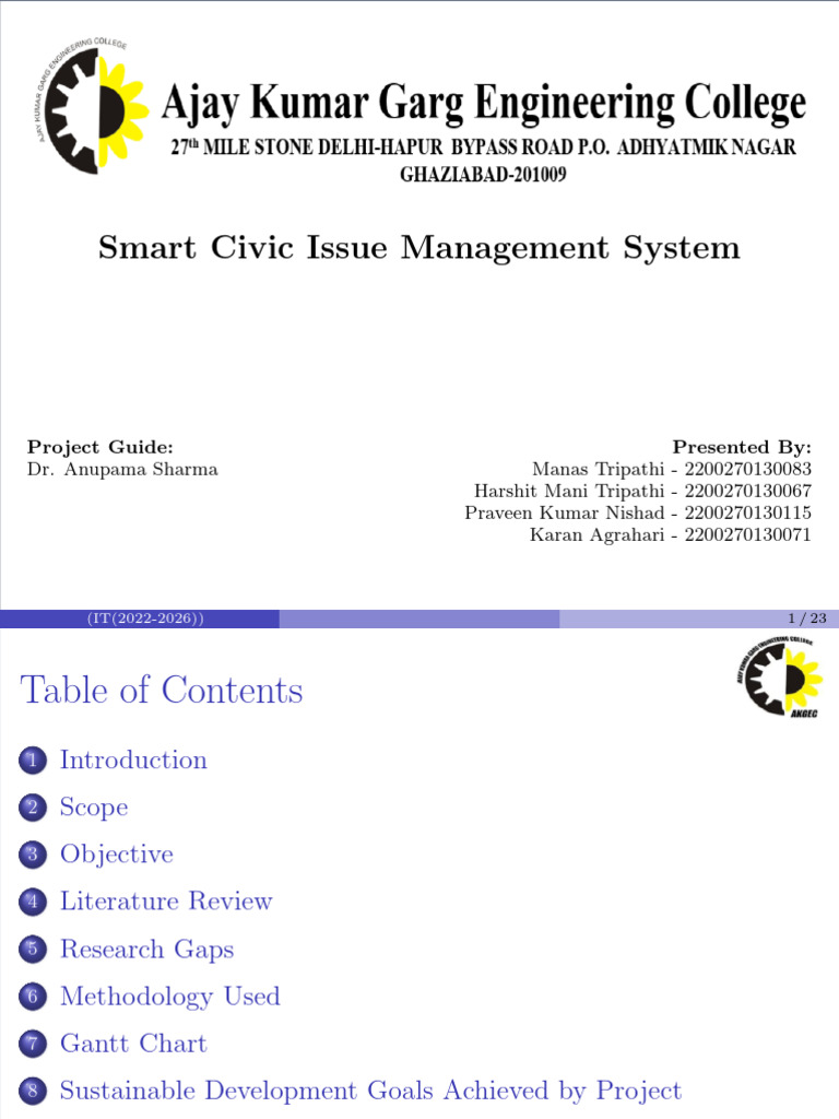 Smart Civic Issue Reporting System | PDF | Artificial Intelligence ...