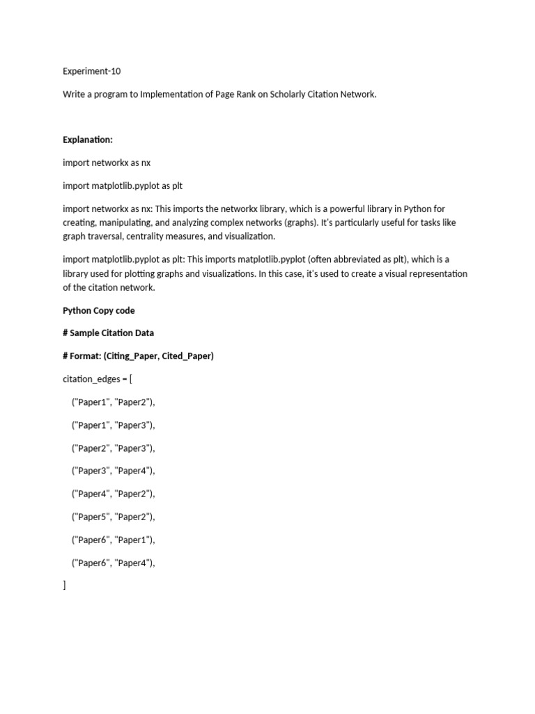 PageRank Implementation in Python | PDF | Theoretical Computer Science ...