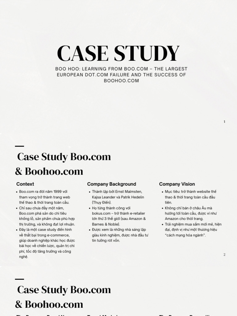 Case Study Boo - Com & Boohoo - Com (Nhóm 3) | PDF