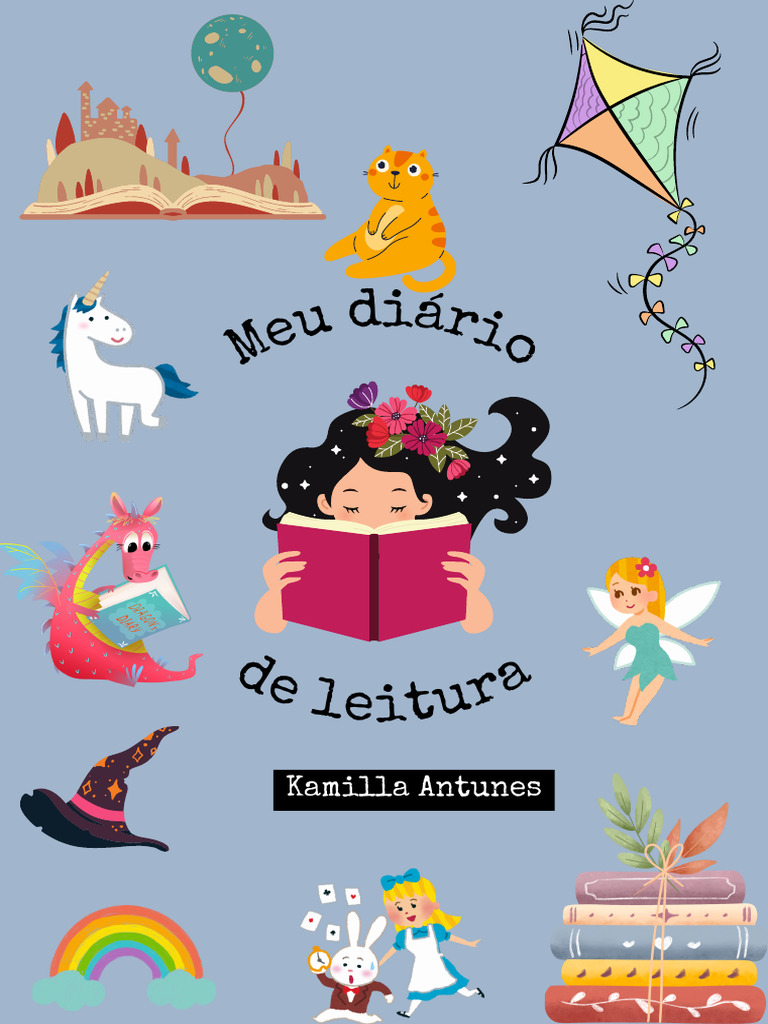 Diário de Leitura Azul Preto e Branco | PDF