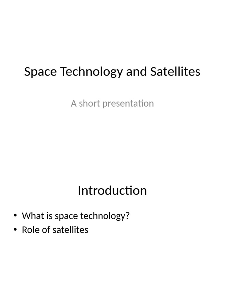 Space Technology | PDF
