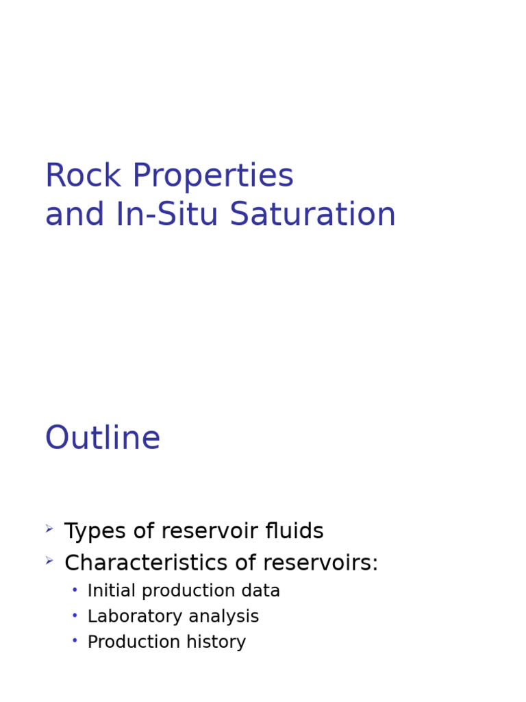 Reservoir Rock Properties Overview | PDF | Porosity | Petroleum Reservoir