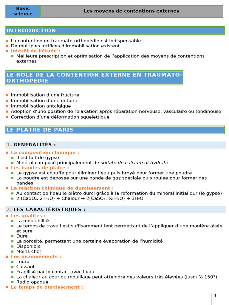 Techniques de contention en traumatologie | PDF | Main | Appareil ...