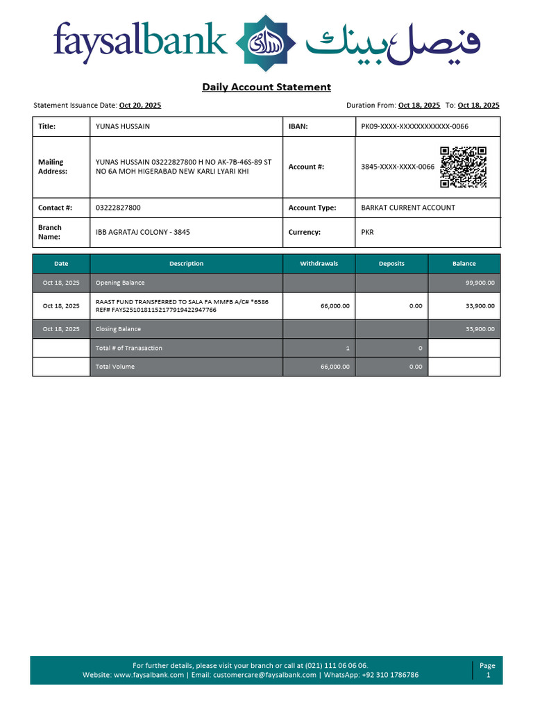 Estatement (Daily 3845301000000066) | PDF