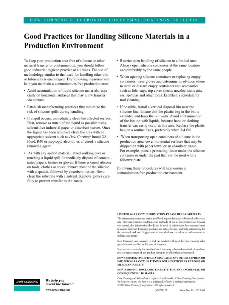 Good Handling Practices | PDF | Silicone