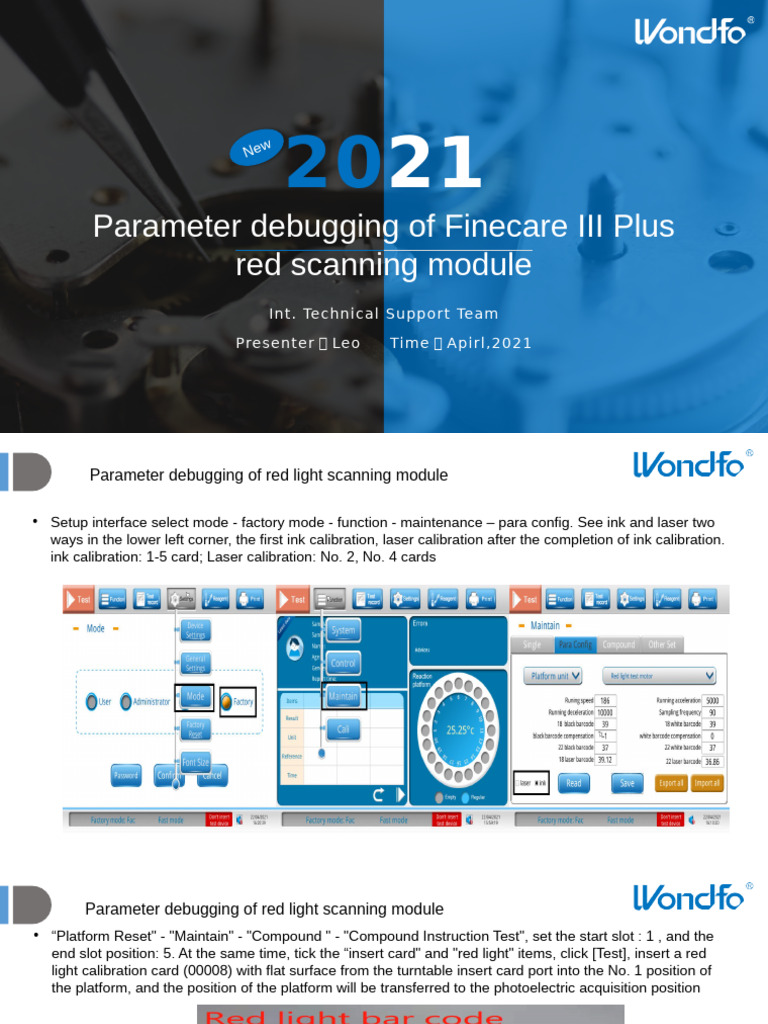 FS-205Parameter Debugging of Red Light Scanning Module | PDF | Barcode ...