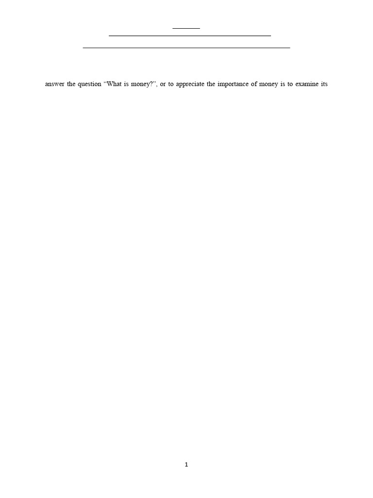 Demand For and Supply of Money 1 & 2 | PDF | Money | Money Supply