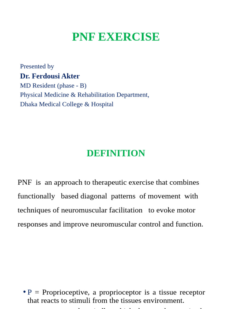 PNF Exercise | PDF | Anatomical Terms Of Motion | Nervous System