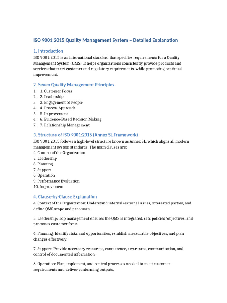 ISO 9001:2015 Quality Management Guide | PDF | Quality Management ...