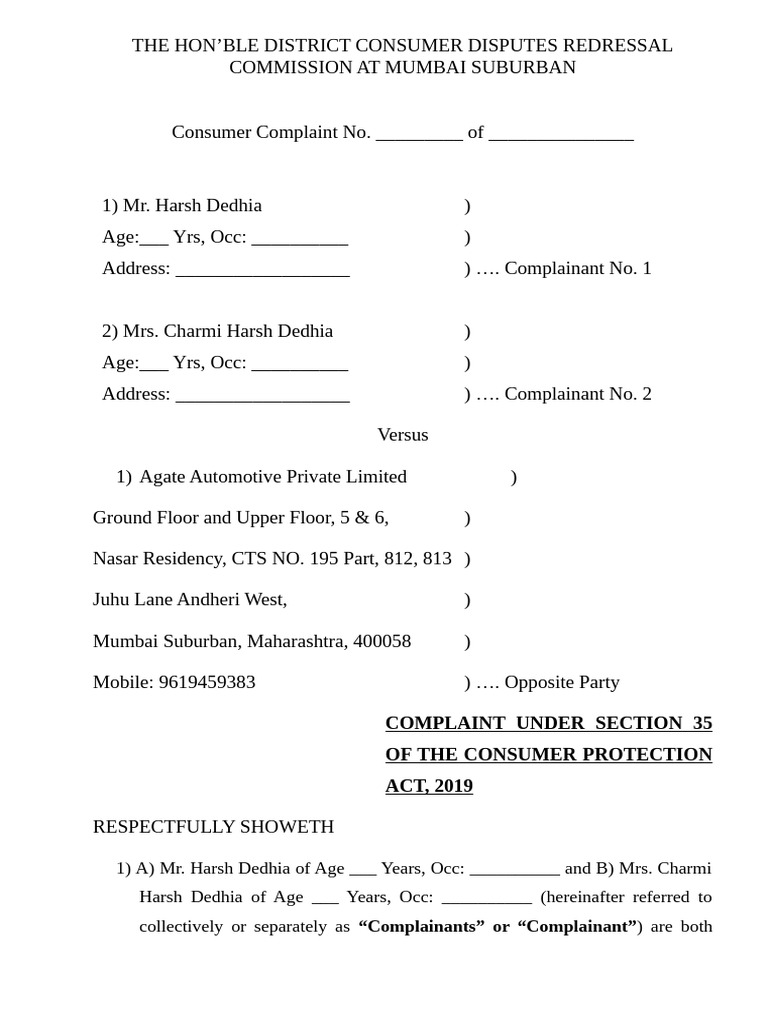 Consumer Complaint Against Agate Automotive | PDF | Misrepresentation ...