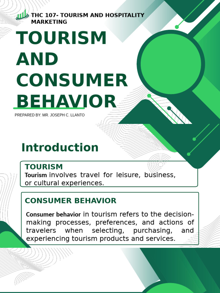 Tourism Consumer Behavior Insights | PDF | Tourism | Behavior