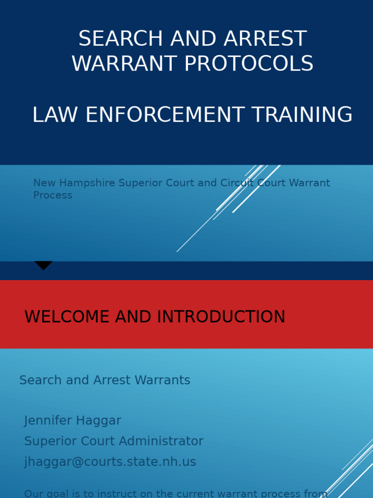 NH Search and Arrest Warrant Guide | PDF | Search Warrant | Arrest Warrant