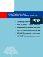 MENA - The Great Job Rush - The Unemployment Ticking Time Bomb and How To Fix It 3 JULY 2011