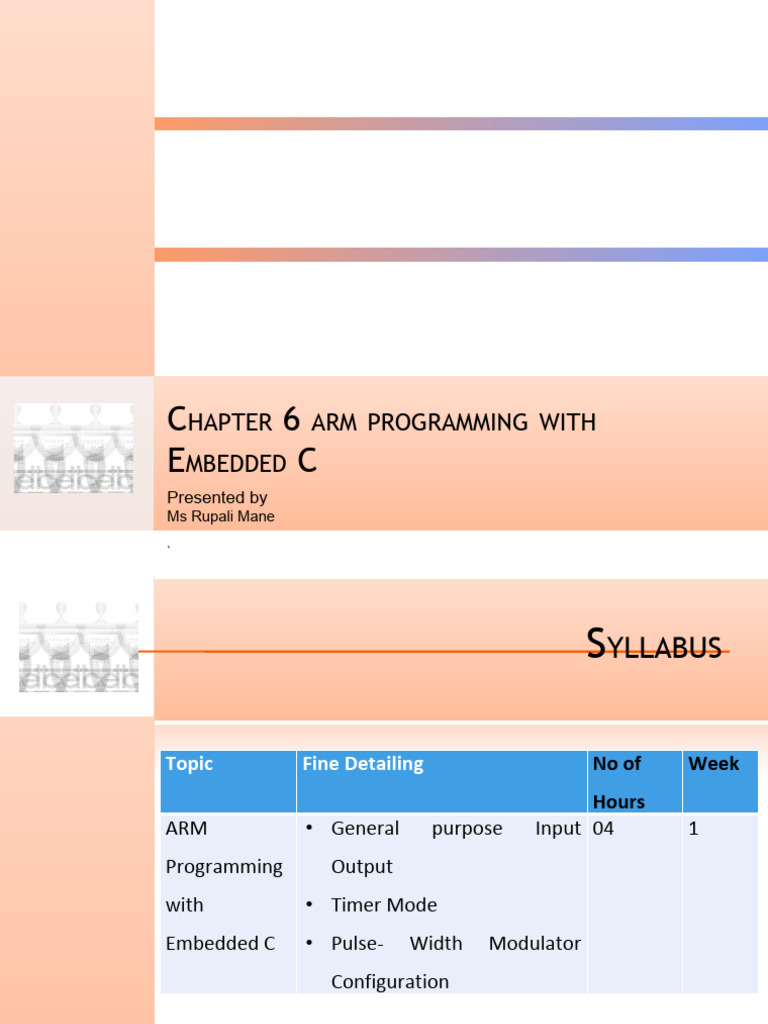 ARM Programming with Embedded C Guide | PDF | Central Processing Unit ...