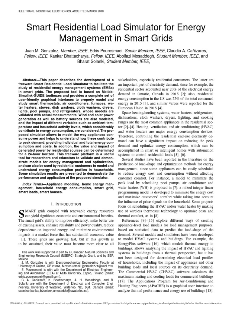 Smart Load Simulator for Energy Management | PDF | Energy Conservation ...