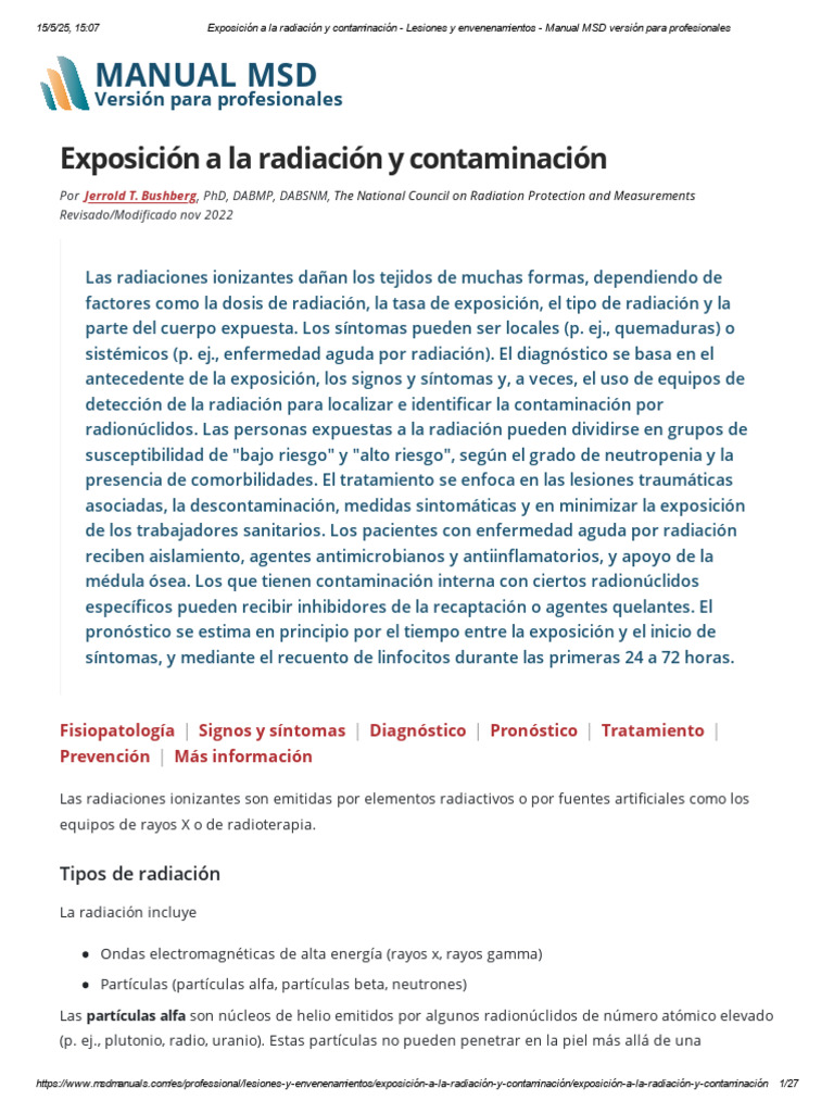 Efectos de la radiación en la salud | PDF | Desastre de Chernobyl ...