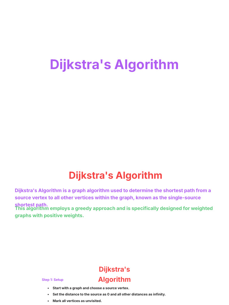 Dijkstra's Algorithm Explained | PDF