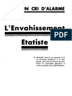 Un cri d'alarme. L'envahissement étatiste. Fédération nationale de la mutualité française. Vers 1936