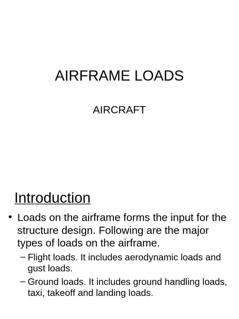 Airframe Loads in Aircraft Design | PDF | Lift (Force) | Force