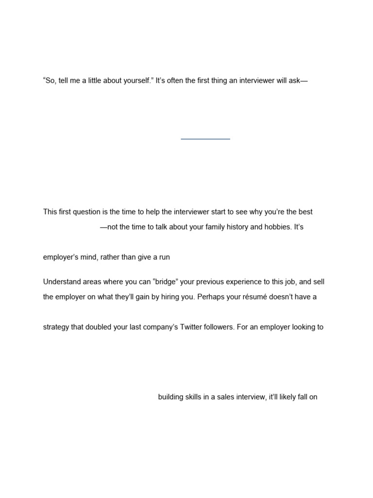 Mastering Self-Introduction in Interviews | PDF | Résumé