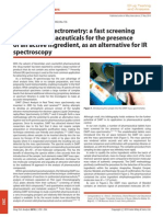 DART Mass Spectrometry A Fast Screening of Solid Pharmaceuticals For The Presence of An Active Ingredient, As An Alternative For IR Spectros