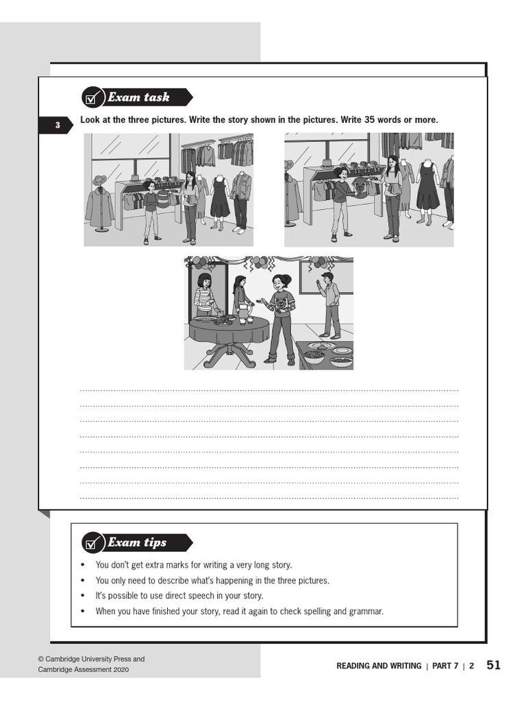 Picture Story Writing Exam Tips | PDF
