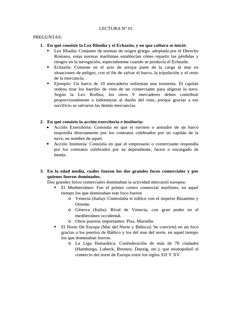 Lex Rhodia y Comercio en la Edad Media | PDF | Comercio | República de ...