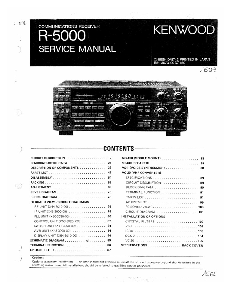 KENWOOD - R-5000 Service Manual | PDF