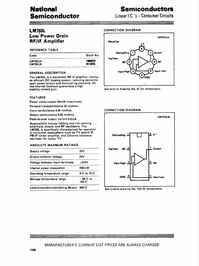 LM703 | PDF